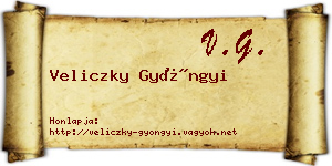 Veliczky Gyöngyi névjegykártya